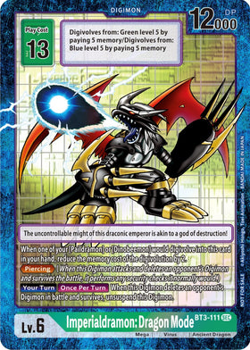Imperialdramon: Dragon Mode (Alternate Art) [BT3-111] [Draconic Roar] Foil