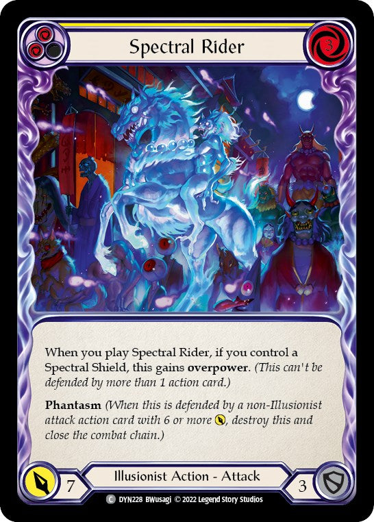 Spectral Rider (Yellow) [DYN228] [Dynasty] Rainbow Foil