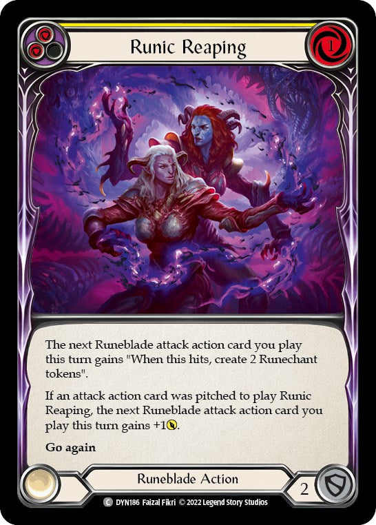 Runic Reaping (Yellow) [DYN186] [Dynasty] Rainbow Foil