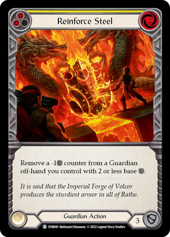 Reinforce Steel (Yellow) [DYN040] [Dynasty] Rainbow Foil