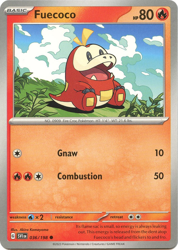 Fuecoco [036/198] [Scarlet & Violet Base Set] Reverse Holofoil