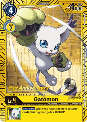 Gatomon (2nd Anniversary Card Set) [P-006] [Digimon Promotion Cards] Foil