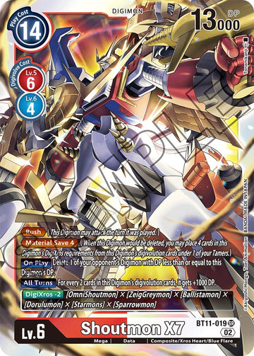 Shoutmon X7 [BT11-019] [Dimensional Phase] Foil