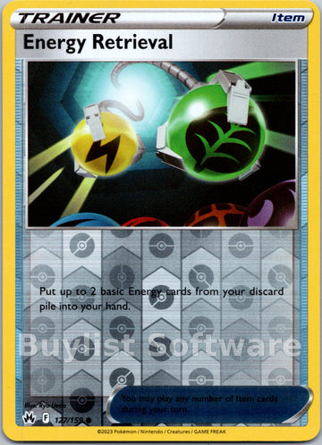 Energy Retrieval [127/159] [Crown Zenith] Reverse Holofoil