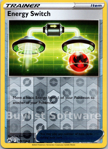 Energy Switch [129/159] [Crown Zenith] Reverse Holofoil