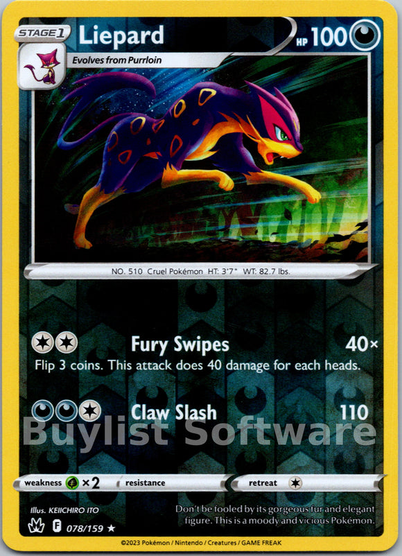 Liepard [078/159] [Crown Zenith] Reverse Holofoil
