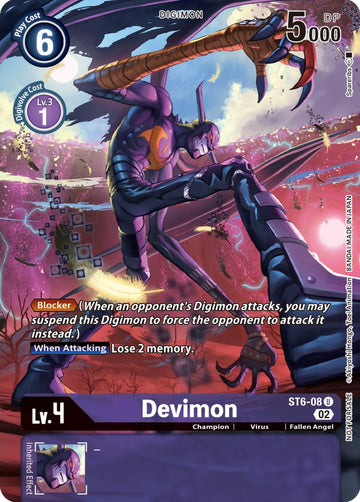 Devimon (Digimon Illustration Competition Pack 2022) [ST6-08] [Dimensional Phase]