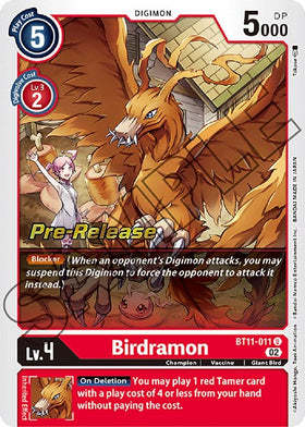 Birdramon [BT11-011] [Dimensional Phase Pre-Release Cards] Foil