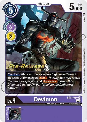 Devimon [BT11-080] [Dimensional Phase Pre-Release Cards] Foil