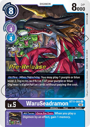 WaruSeadramon [BT11-085] [Dimensional Phase Pre-Release Cards] Foil