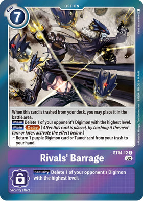 Rivals' Barrage [ST14-12] [Starter Deck 14: Beelzemon Advanced Deck Set] Foil