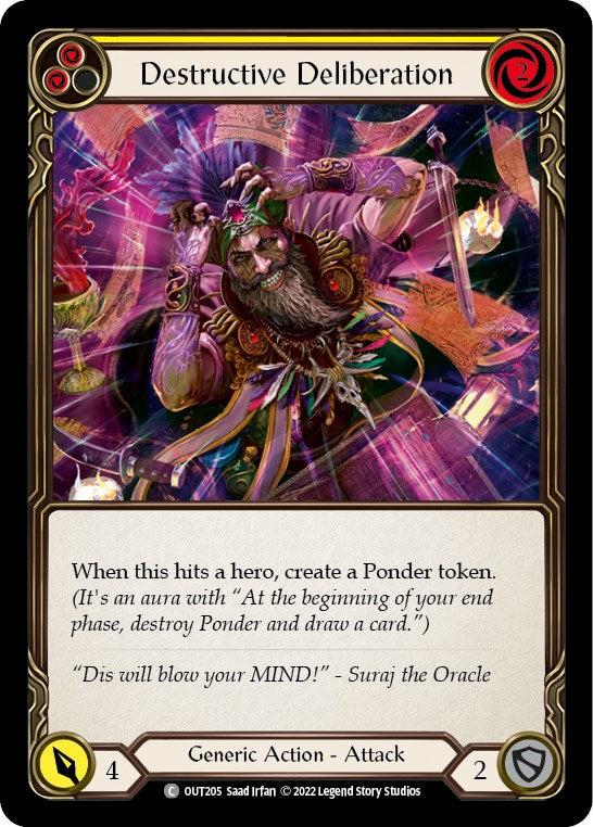 Destructive Deliberation (Yellow) [OUT205] [Outsiders] Rainbow Foil