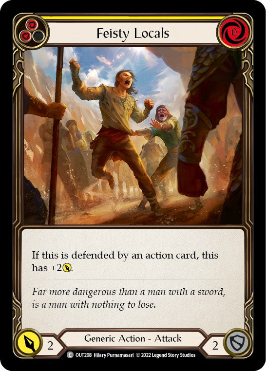 Feisty Locals (Yellow) [OUT208] [Outsiders] Rainbow Foil