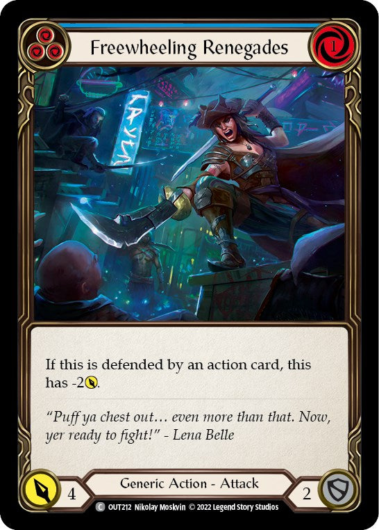 Freewheeling Renegades (Blue) [OUT212] [Outsiders] Rainbow Foil