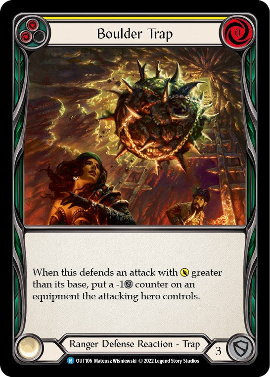 Boulder Trap (Yellow) [OUT106] [Outsiders] Rainbow Foil