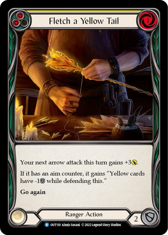 Fletch a Yellow Tail (Yellow) [OUT110] [Outsiders] Rainbow Foil