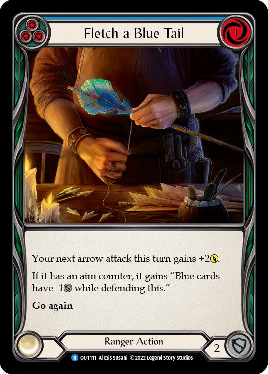 Fletch a Blue Tail (Blue) [OUT111] [Outsiders] Rainbow Foil
