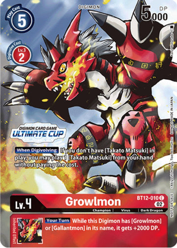 Growlmon (Ultimate Cup) [BT12-010] [Across Time]