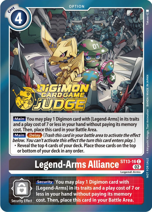Legend-Arms Alliance (Judge Pack 3) [ST13-16] [Starter Deck 13: Ragnaloardmon] Foil