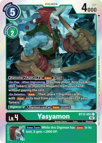 Yasyamon (Box Topper) [BT12-051 C] [Across Time] Foil
