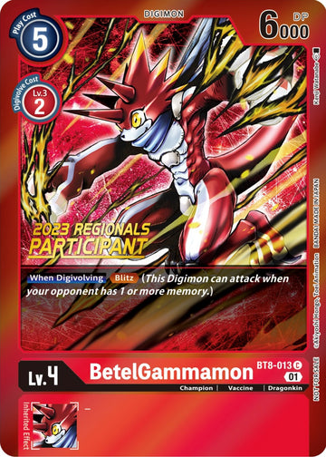 BetelGammamon (2023 Regionals Participant) [BT8-013 C] [New Awakening] Foil