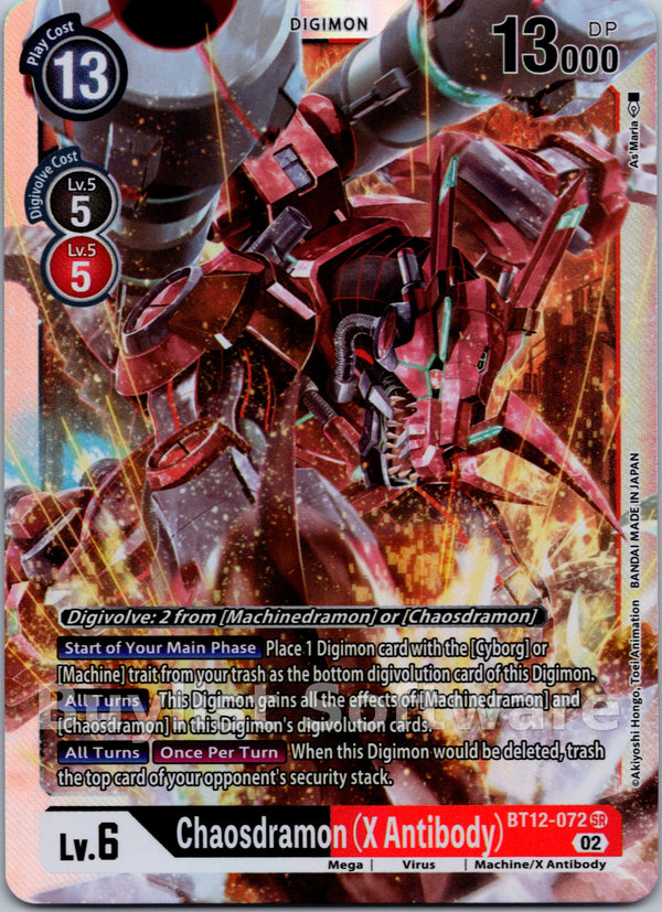 Chaosdramon (X Antibody) [BT12-072] [Across Time] Foil
