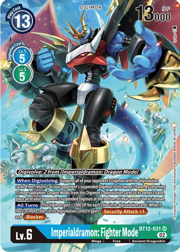 Imperialdramon: Fighter Mode (Alternate Art) [BT12-031] [Across Time] Foil