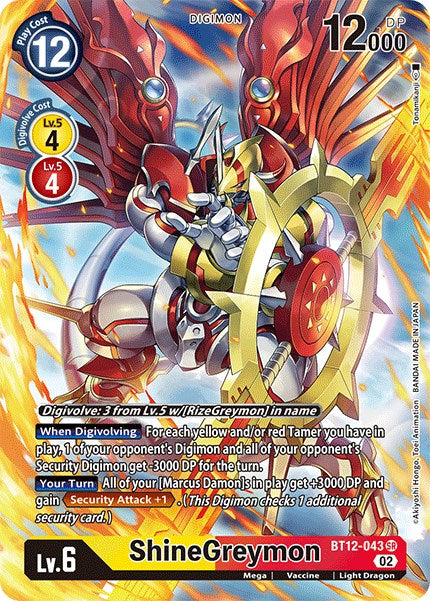 ShineGreymon (Alternate Art) [BT12-043] [Across Time] Foil