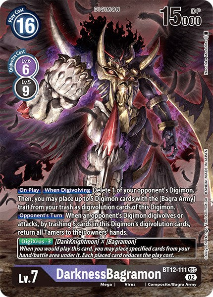 DarknessBagramon (Alternate Art) [BT12-111] [Across Time] Foil