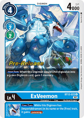 ExVeemon [BT12-022] [Across Time Pre-Release Cards] Foil