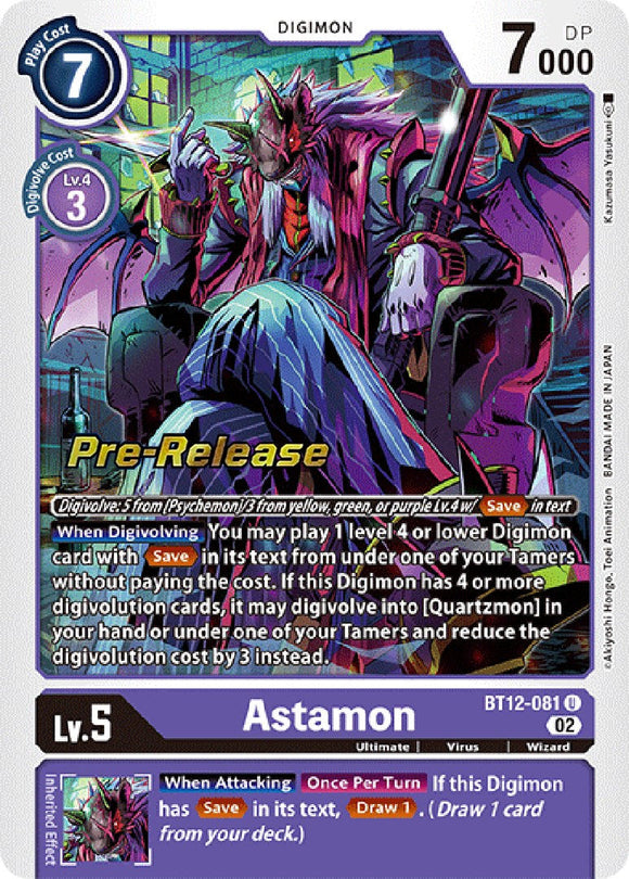 Astamon [BT12-081 U] [Across Time Pre-Release Cards] Foil