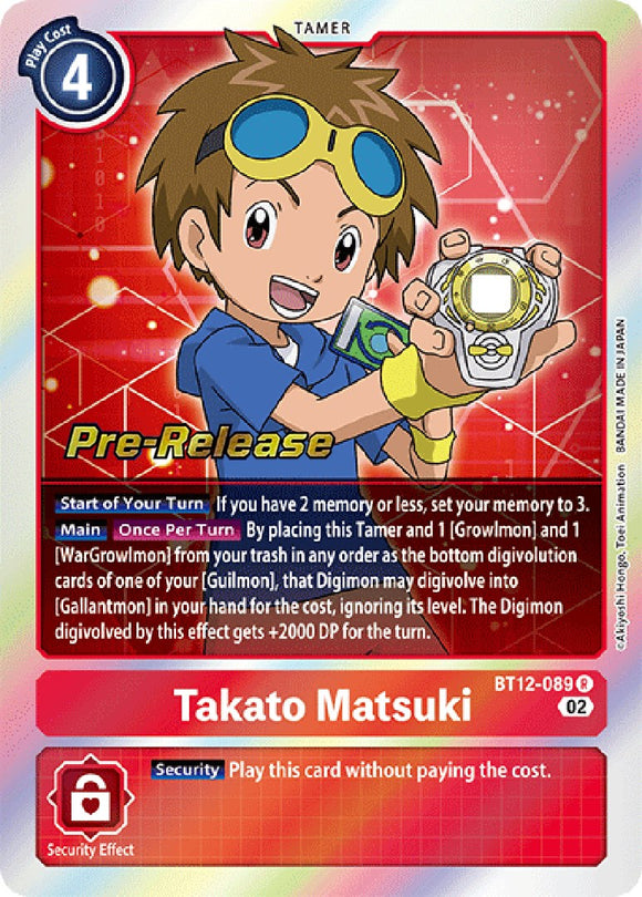 Takato Matsuki [BT12-089] [Across Time Pre-Release Cards] Foil