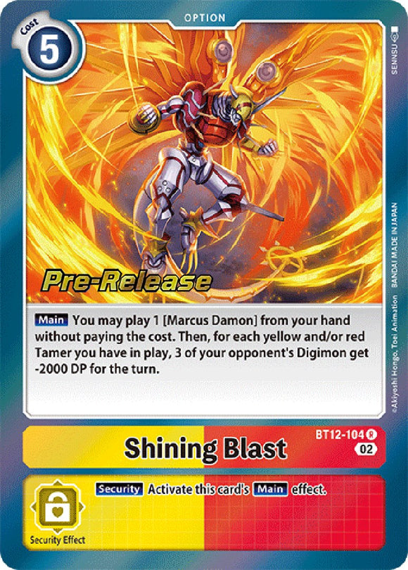 Shining Blast [BT12-104] [Across Time Pre-Release Cards] Foil