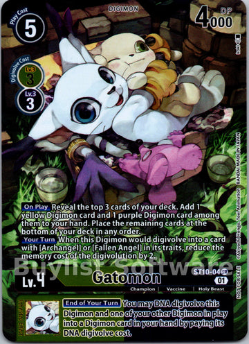 Gatomon (Official Tournament Pack Vol.9) [ST10-04] [Starter Deck 10: Parallel World Tactician] Foil