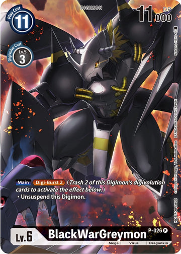 BlackWarGreymon (Winner Pack Across Time) [P-026] [Digimon Promotion Cards]