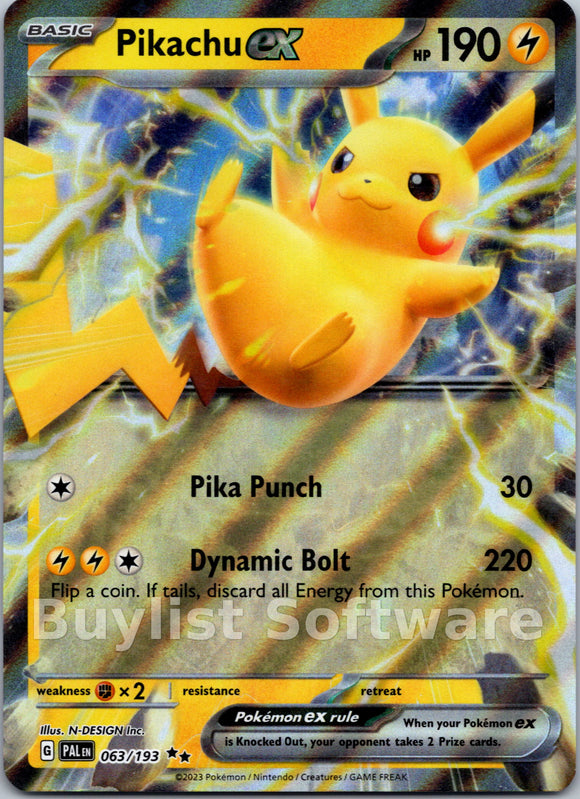 Pikachu ex [063/193] [Paldea Evolved] Holofoil