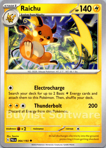Raichu [064/193] [Paldea Evolved]