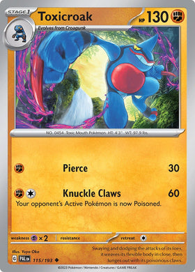 Toxicroak [115/193] [Paldea Evolved] Reverse Holofoil
