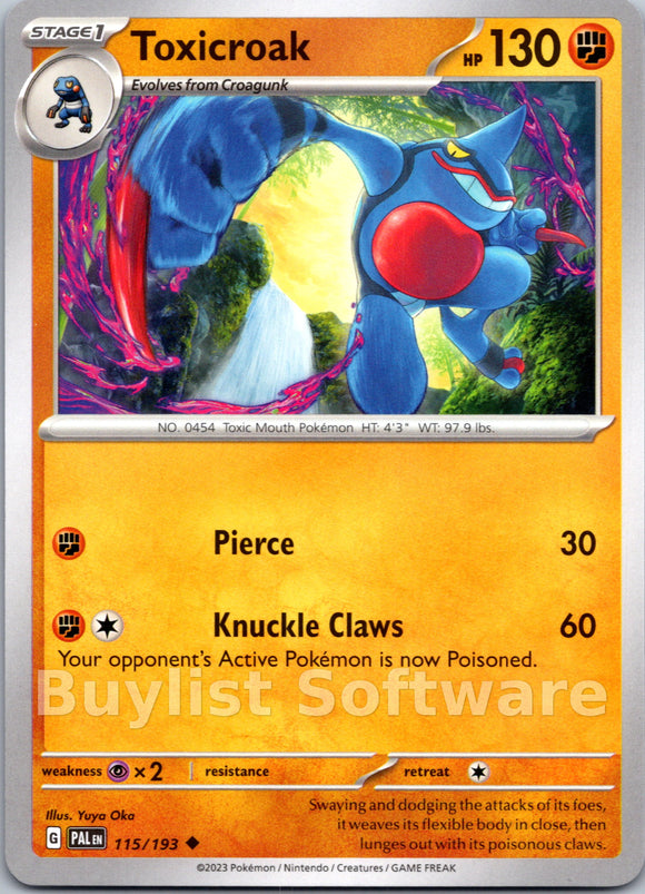 Toxicroak [115/193] [Paldea Evolved]