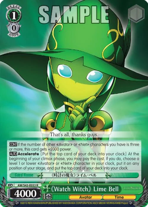 4d91944a-0b46-47fa-bea9-fb030e9bcfeb | ws-aw/s43-e033-r-nf-acceworlinfiburs-rar-nm | "Watch Witch" Lime Bell