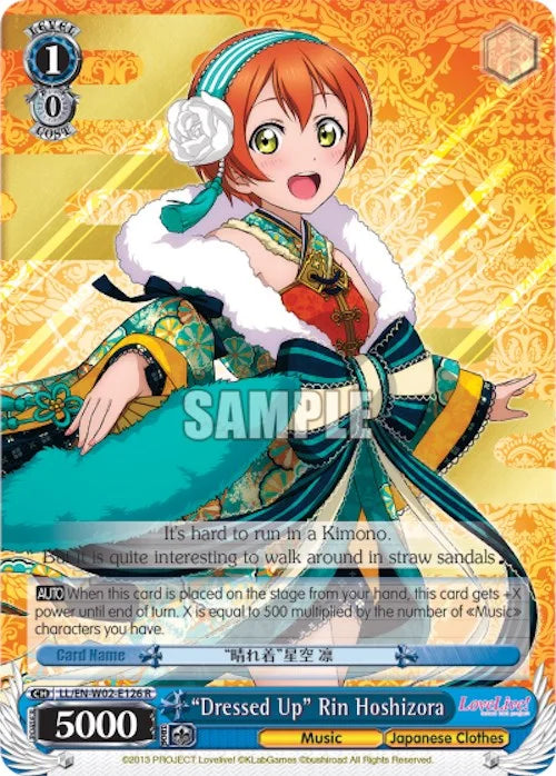 4d91944a-0b46-47fa-bea9-fb030e9bcfeb | ws-ll/en-w02-e126-r-nf-lovelivedxvol2-rar-nm | "Dressed Up" Rin Hoshizora
