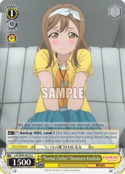 4d91944a-0b46-47fa-bea9-fb030e9bcfeb | ws-lss/w45-e013-nf-lovelivesuns-unc-nm | "Normal Clothes" Hanamaru Kunikida