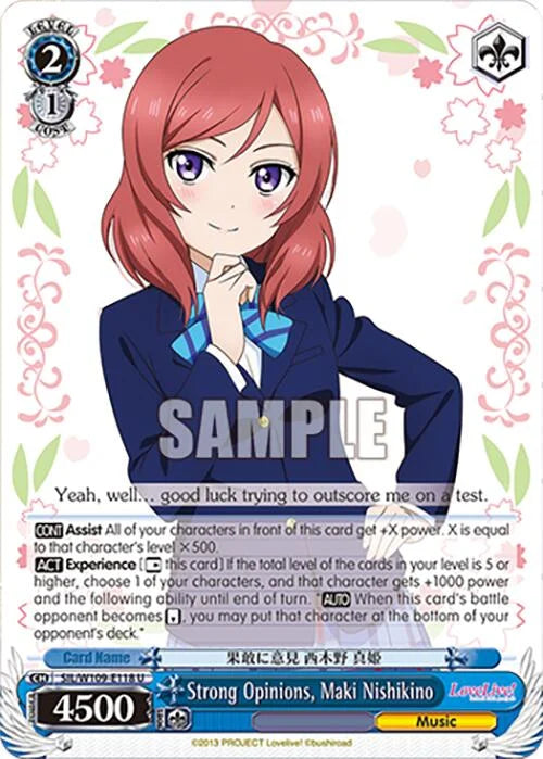 4d91944a-0b46-47fa-bea9-fb030e9bcfeb | ws-sil/w109-e118-u-nf-loveliveschoidolfest2miralive-unc-nm | Strong Opinions, Maki Nishikino