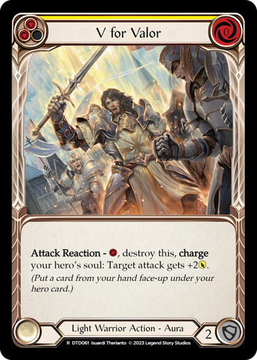 V for Valor (Yellow) [DTD061] [Dusk till Dawn]