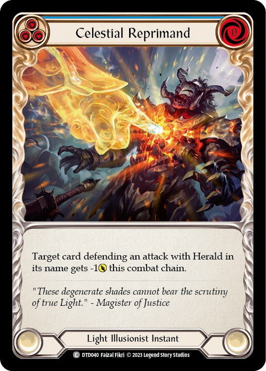 Celestial Reprimand (Blue) [DTD040] [Dusk till Dawn] Rainbow Foil