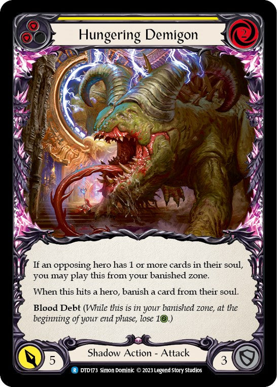 Hungering Demigon (Yellow) [DTD173] [Dusk till Dawn] Rainbow Foil