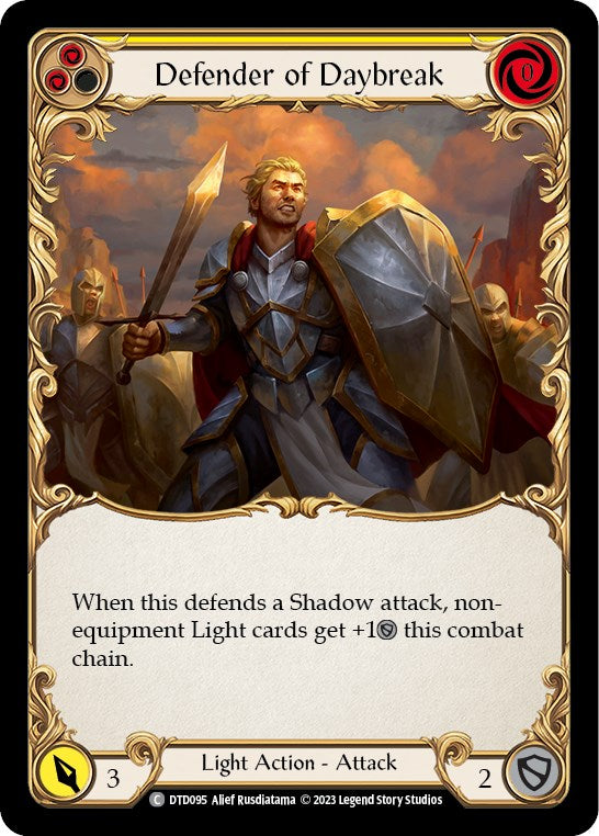 Defender of Daybreak (Yellow) [DTD095] [Dusk till Dawn] Rainbow Foil