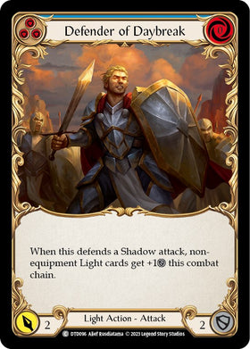 Defender of Daybreak (Blue) [DTD096] [Dusk till Dawn] Rainbow Foil