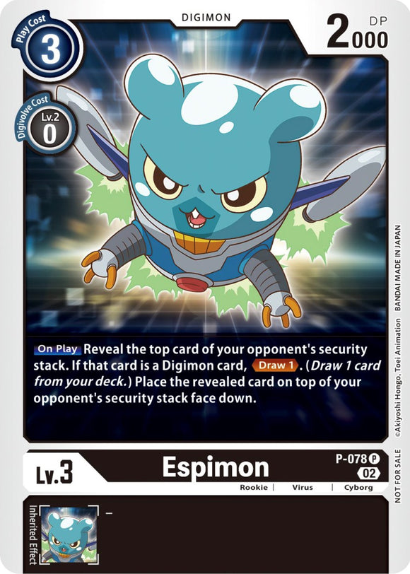 Espimon (Versus Royal Knight Booster Pre-Release) [P-078] [Digimon Promotion Cards]