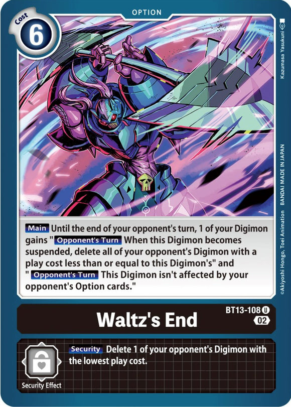 Waltz's End [BT13-108] [Versus Royal Knights]